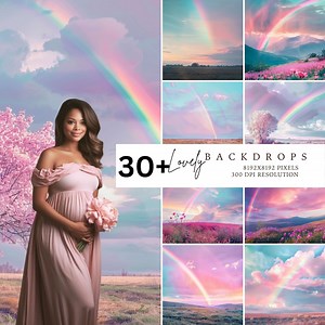 Rainbow Backdrop, Nature, Spring Backdrop, Photography Backdrop, Photo Backdrop, Studio Backdrop, Photo Background, Digital Backdrop - Etsy UK