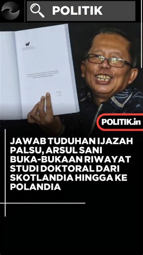 Politik.in on Instagram: "Hakim Mahkamah Konstitusi (MK), Arsul Sani, membantah keras tudingan yang menyebut ijazah doktornya palsu. Dalam konferensi pers di Gedung MK, Arsul memaparkan secara rinci perjalanan panjang studinya, termasuk alasan terhentinya kuliah di Skotlandia dan keputusan untuk mengambil program transfer di Polandia. Arsul Sani memulai pendidikan doktoralnya pada September 2010 di professional doctorate program di Glasgow Caledonian University (GCU), Skotlandia. "Perkuliahannya
