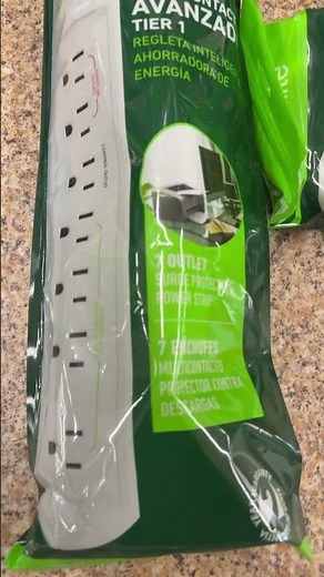 New Dollar Tree item Greenlite Tier 1 Advanced Power Strip 7 Outlet $1.25 #dollartreefinds