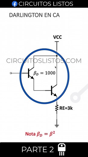 17K views · 400 reactions | Impedancias en un transistor Darlington #circuitoslistos #Transistor | Circuitos Listos | Facebook
