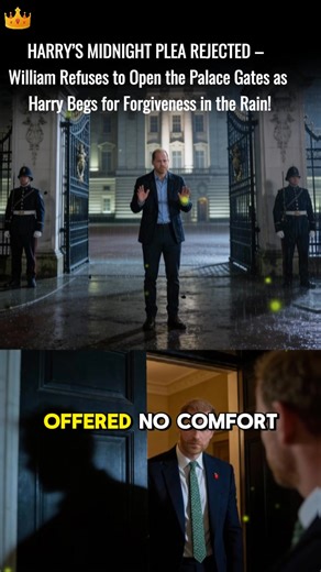 HARRY’S MIDNIGHT PLEA REJECTED – William Refuses to Open the Palace Gates as Harry Begs for Forgiveness in the Rain! #william #princeharry | The Royal Echo