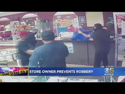 Video Shows Jewelry Store Owner Foiling Armed Robbery By Firing First Shot