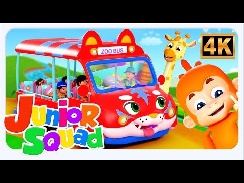 Wheels on the Bus Going to the Zoo, Vehicle Songs and Nursery Rhymes for Kids