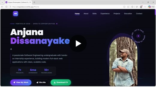 #opentowork #softwareengineer #fullstackdeveloper #react #nodejs #php #mysql #mongodb #javascript #webdevelopment #srilanka #portfolio #emailjs | Anjana Dissanayake