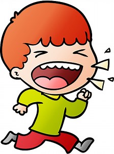 Comic Lachen Mann