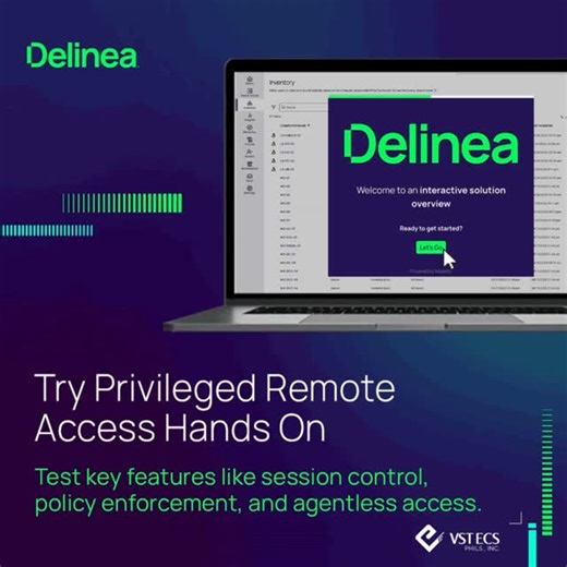 Ready to level up your security? 🚀 Try Delinea Privileged Remote Access and take control with session management, policy enforcement, and agentless access. #CyberSecurity #PrivilegedAccess #SecureAccess #RemoteAccess #Delinea | VST ECS Phils. Inc.
