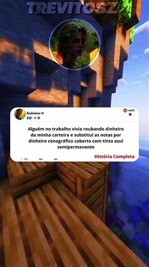 Alguém no trabalho vivia roubando dinheiro da minha carteira e substituí as notas por dinheiro cenográfico coberto com tinta azul semipermanente #reddit #reddit_tiktok #relatos #historia #foryou