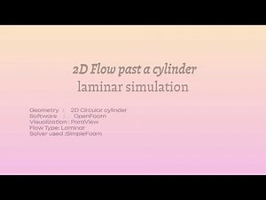 Flow past a circular cylinder | OpenFoam + ParaView CFD Simulation