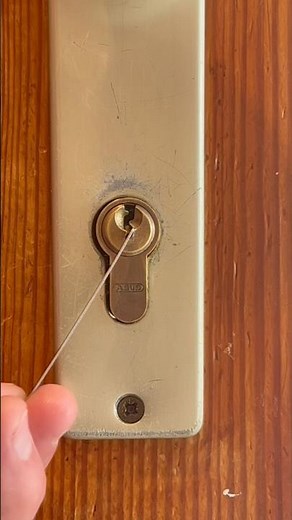 1116. Picking open an Abus Euro cylinder door lock with the mini lock pick set using a half diamond