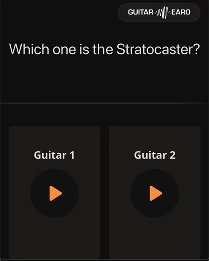 Two clips. One Stratocaster. Guitar 1 or Guitar 2? Comment which one is the Strat, and tell me what the other guitar is. No half answers. Reveal tomorrow 👀 ##guitartone