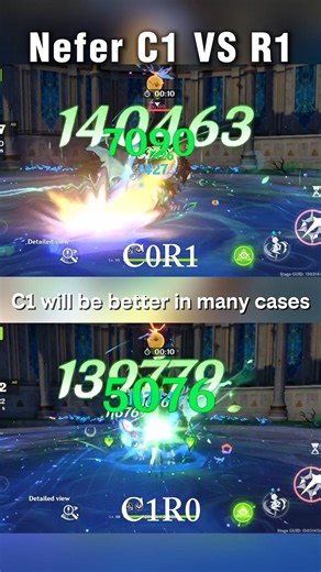 C0R1 vs C1R0: Which Is Better for Nefer?#genshinimpact #hoyocreators #genshin #nefer