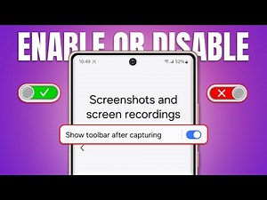 How to Enable and Disable the Screenshot Toolbar on Samsung Phone | Add or Remove the Screenshot
