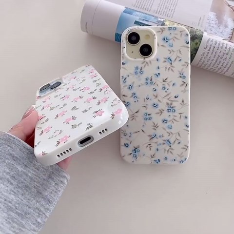 QLTYPRI for iPhone 12 Case/iPhone 12 Pro Case, Cute Pink Floral Flower Pattern Aesthetic Phone Case, Raised Camera Protection Soft Slim TPU Shockproof Protective Phone Cover for Girls Women - Pink