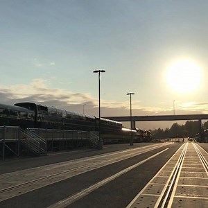 August’s last Denali Star Train, headed north from the Anchorage Depot. Tomorrow our value season pricing kicks in on this route as well as our Coastal Classic Train. Don’t miss your chance to ride before these routes end on September 16! | Alaska Railroad