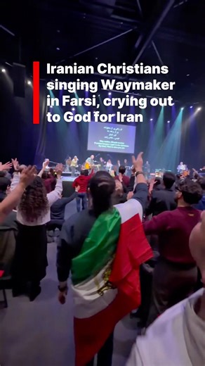Iranian Christians singing Waymaker in Farsi￼, crying out to God for Iran