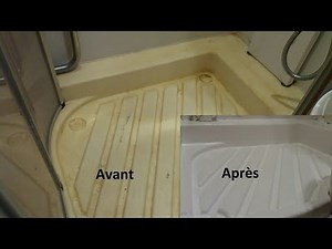 How to renovate a camper van shower tray?