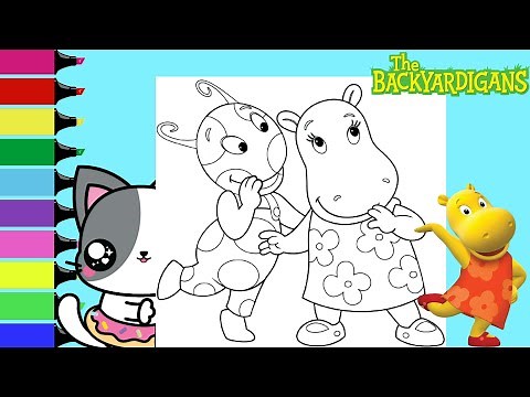 Coloring The Backyardigans Uniqua and Tasha Coloring Book Page | Sprinkled Donuts JR