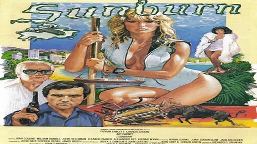 ASA 🎥📽🎬 Sunburn (1979) a film directed by Richard C. Sarafian with Farrah Fawcett, Charles Grodin, Art Carney, William Daniels, Joan Collins