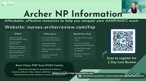 Free Webinar: Geriatrics – Normal Aging vs. Pathology Caring for older adults requires knowing what’s expected with aging—and what signals disease. In this high-yield 30-minute webinar, Morgan Busse, DNP, FNP-BC will break down normal physiologic aging versus pathologic changes commonly tested on NP boards and seen in clinical practice. This focused review will help you sharpen clinical judgment, avoid over- or under-diagnosis, and confidently answer geriatrics-related exam questions. In this se