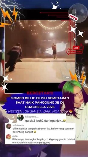 MBAK BILLIE AJA AMPE LEMES LUTUTNYA GAIZ 😂 #billieeilish #justinbieber