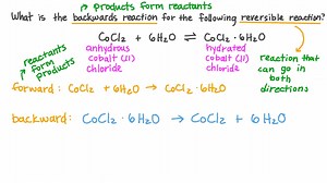 Illustrate the Backward Reaction of Cobalt Chloride with Water
