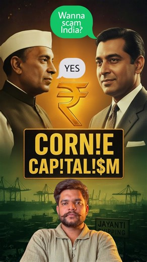 Pankaj Yadav on Instagram: "The untold story of Jayanti Dharma Teja — the man behind India’s first major crony capitalism scandal. Backed by Jawaharlal Nehru, Teja built the Jayanti Shipping Corporation with a ₹20 crore government loan in 1961 (worth ₹190 crore today), controlling 40% of India’s shipping industry within five years. A close ally of the Nehru-Gandhi family, his empire collapsed after Shastri’s inquiry. Teja fled India in 1966, was later arrested, escaped again, and died in exile i