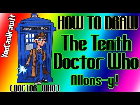 How To Draw The Tenth Doctor with Tardis from Doctor Who ✎ YouCanDrawIt ツ 1080p HD