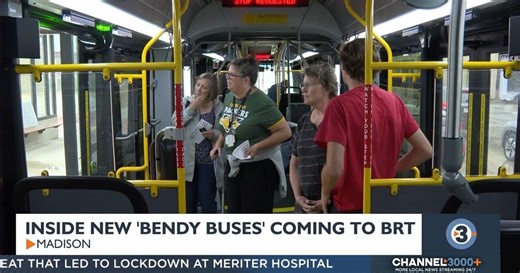 Madison Commuters check out 'bendy buses' at BRT Station Open House