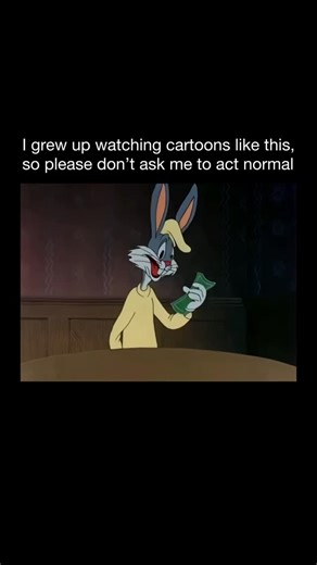 Purely History on Instagram: "They don’t make them like this anymore 🥲 Bugs Bunny is one of the most recognizable cartoon characters ever created. He first appeared in 1940 as part of Warner Bros animation lineup and quickly became the face of the studio. Bugs is known for his calm confidence, sharp wit, and relaxed attitude, often summed up by his famous line “What’s up, Doc?” delivered while casually chewing a carrot. What sets Bugs apart is how he flips the usual cartoon dynamic. Instead of