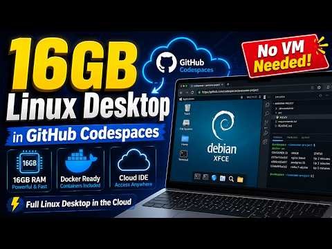 🚀 16GB Linux Desktop in GitHub Codespaces | No VM Needed | Tamil Tutorial | YR RootX