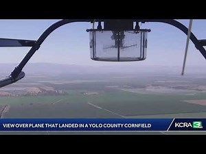 LIVE | LiveCopter 3 is over a small plane that landed in a Yolo County cornfield