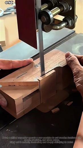 Carpenter Uses a Saw Machine to Perfectly Cut Wooden Furniture 🔥