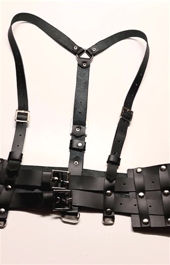 Leather Body Harness Belt: Adjustable Chest Strap, Arty Fashion - Etsy