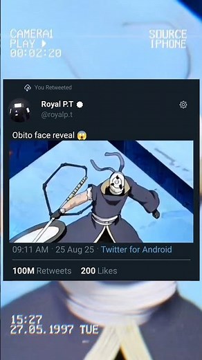 Obito finally reveals his face 😱🔥 || Naruto Shippuden