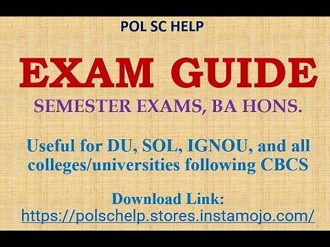 Pol Sc Help Exam Guide for Semester Exams BA Pol Sc Hons- Sneak Peek