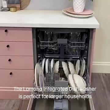 11K views · 28 reactions | Say goodbye to dish duty dread with our Lamona integrated dishwasher! ✨ hwdn.uk/LamonaIntegratedDishwashers  Ideal for larger households ️ Up to 14 place settings  Light beam indicates program status  Separate top basket for cutlery  Eco-wash for energy saving | Howdens | Facebook