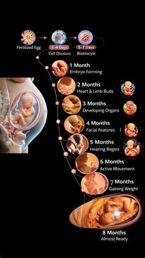 Stages of Fetal Development – Quick Guide for Pregnancy 🤱 #shorts