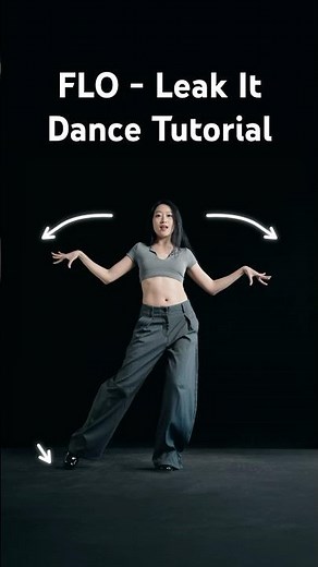 FLO - Leak It | dance tutorial, slowed, mirrored, with Singsinging ‪@flolikethis‬ #leakit #flo