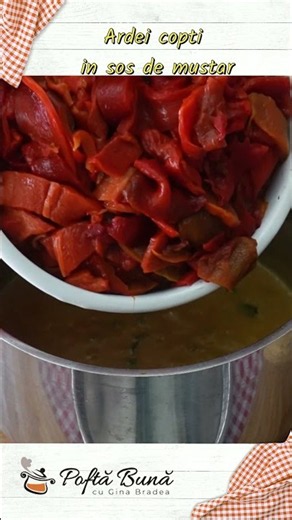 Sweet and meaty roasted peppers in a smooth mustard sauce...