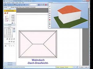 3D Dachkonstruktion Walmdach