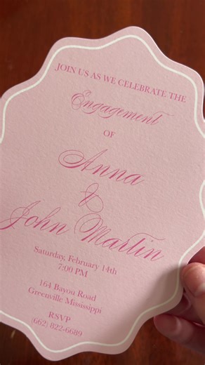 Festive Wavy Oval Die Cut Invitations