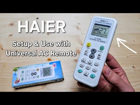 How to Setup & Use - HAIER Air Conditioner with Universal AC Remote Control - 1000 in 1 , K-1208E