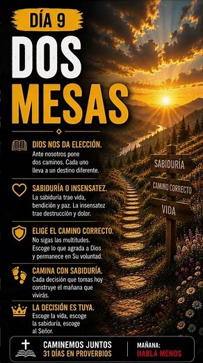 Dos Mesas | Día 9 de 31 | Proverbios 9