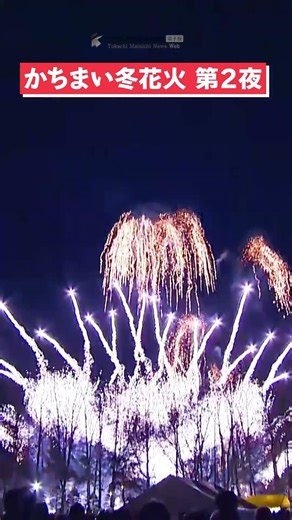 冬花火第二夜も来場者の歓声誘う #北海道 #十勝 #帯広 #おびひろ氷まつり #勝毎花火 #かちまい冬花火 #十勝毎日新聞