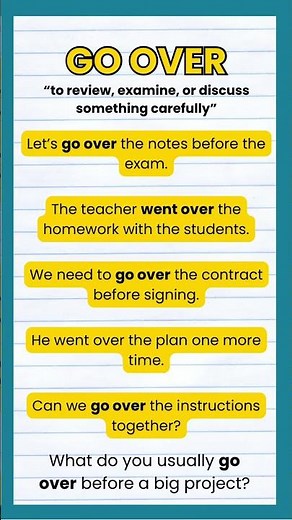 Phrasal Verb Series #16: GO OVER – Learn English FAST!