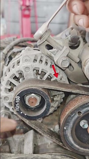 Stop Squeaking Belts! How to Adjust Drive Belt Tension #Shorts #mechanic #automobile #automotive