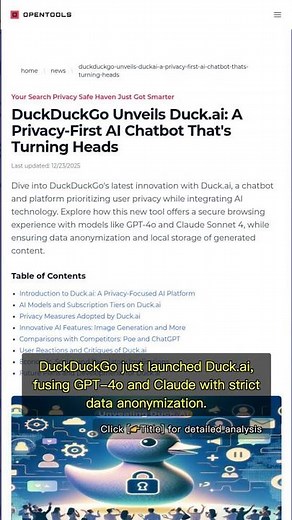 🧐👉 Duck.ai Drops: Privacy-First AI Chatbot Shakes Up the Game #QixNewsAI