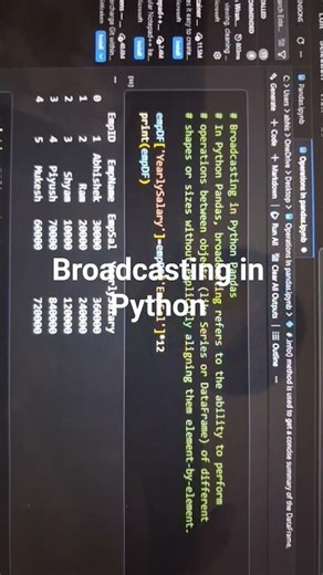 Broadcasting in Python? #coding #programming #python