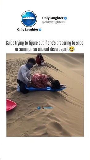 Not sliding, not sitting, not standing... she's creating a fourth option😂 #funny #comedy #memes