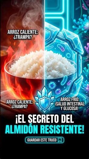 ¿El arroz caliente es una trampa? 🥶🍚 ¡El truco de hielo para la glucosa y tu intestino!
